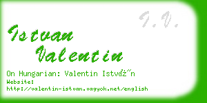 istvan valentin business card